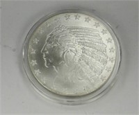 ONE TROY OUNCE SILVER INDIAN HEAD
