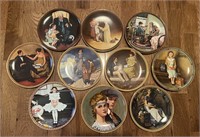 10pc Norman Rockwell Collector Plates