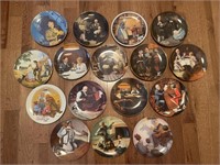 16pc Norman Rockwell & Gorham Collector Plates