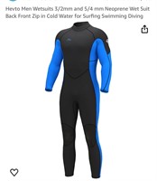 HEVTO Neoprene Wet Suit Back Front Zip