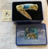 Polar Bear Knife in Tin Case