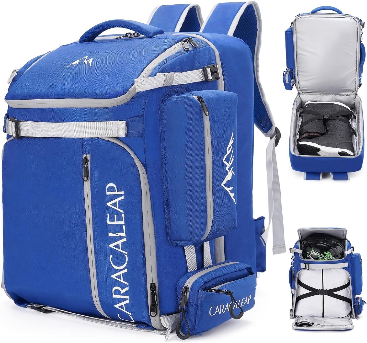 Ski Boots Bag Backpack 61L  Padded Ski Gear
