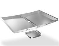 Stainless Grill Grease Tray w/Catch Pan -