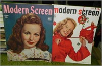 (2) 1940's Modern Screen Magazines