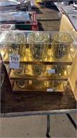 Lot of 9 Gold Snowflake votives