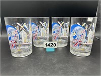 (4) Walt Disney Mickey Mouse 5" glasses