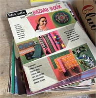 Box of Sewing Books, etc. NO SHIPPING