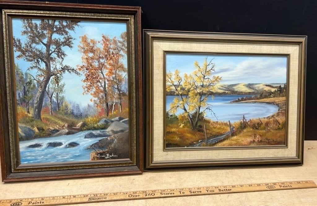 2 Original paintings by Tessie Baker. NO SHIPPING