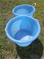 2 Large Plastic Buckets (back yard)