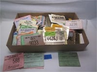 Tray of Vintage Hunting Licenses & Tags Etc