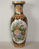 Vtg 24" Oriental Ceramic Vase Umbrella Stand