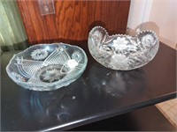 (2)Vintage Glass Dish