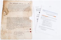 1728 RHODE ISLAND BURDICK INHERITANCE DOCUMENT