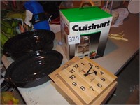 Cusinart Food Processor, Roasting Pans, Clock