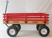 Rolling Delight red wagon w/brake & removable