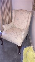 Queen Ann upholstered arm chair