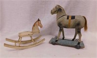 Wooden toys: Horse on wheels repaired - Germany