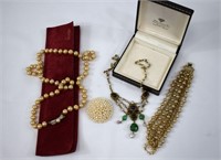 4-pc Vintage Costume Jewelry