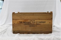 MOSAIC TILE ZANESVILLE OHIO WOODEN CRATE