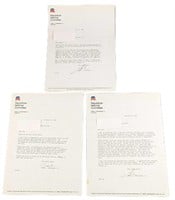 Three Frank J. Fahrenkopf Jr Signed Letters