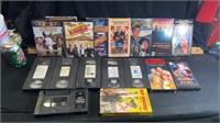 Vhs movies & 2 dvds