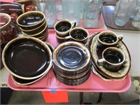 Tray of Pfatlzgraff Brownware Dishes