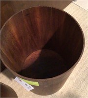 medium wood trash basket