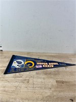 Super Bowl XXXIV Pennant Titans vs Rams