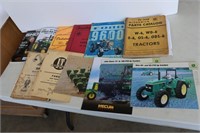 ASSORTED PARTS AND OPERATORS MANUALS AND CATALOGS