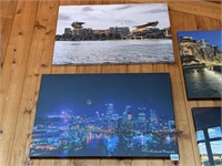 TWO PHOTOGRAPHS ON CANVAS BY DANIEL NOVAKOWSKI