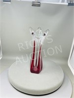 art glass vase - 12" tall
