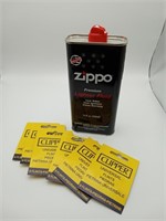 355mL Zippo Lighter Fluid & 6 Clipper Flint Packs