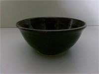 Dark Ceramic Stoneware signed Bowl