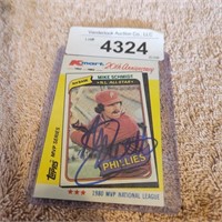 Mike Schmidt - Signed Baseball Card w/COA