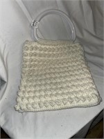 Hand crocheted handbag. Like New. 16" x 12"