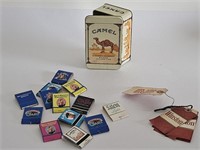 VTG CAMEL TIN FULL OF RJR TAGS AND MATCHES