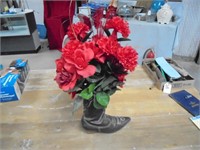 Decorative boot with flowers