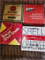 4 Vintage Empty Shotgun Shell Boxes - Kleanbore,