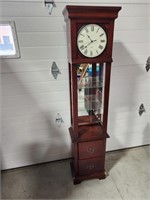 Clock Cabinet w/ Glass Shelves