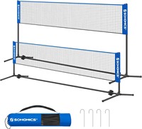 USED-SONGMICS 16.5ft Portable Badminton Net