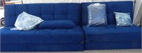 Blue Convertible Sleeper Couch