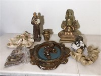 Lot of Plaster Angels Wall Hanging