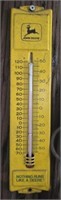 Vintage yellow metal john Deere thermometer