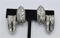 Vintage Pennino Rhinestone Clip Earrings