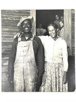 Mounted B&W Photograph, African American Family