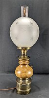 Vintage Brass Double Shade Table Lamp