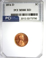 1974-D Cent PCI MS66 RD