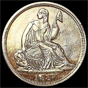 1837 Seated Liberty Half Dime CLOSELY