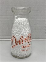 "Dobert's Dairy" Half Pint Milk Bottle