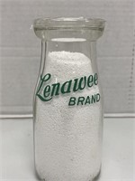 "Lenawee" Half Pint Milk Bottle